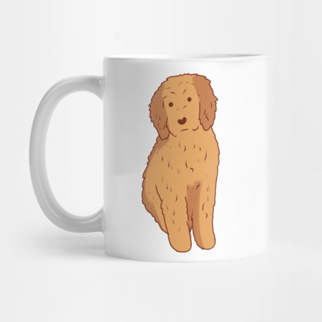 Golden doodle illustration by Mayarart